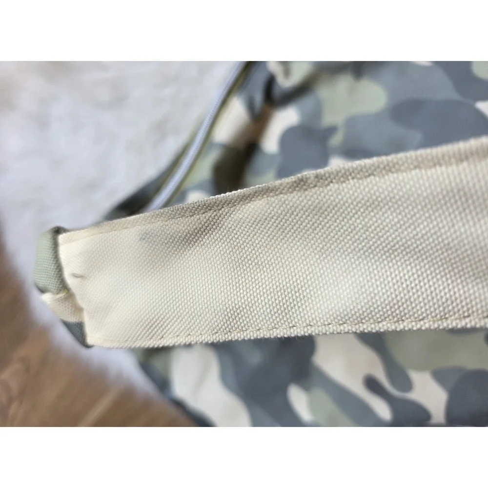 Lev Loren Camo Shoulder Bag Hobo Tote Large Green